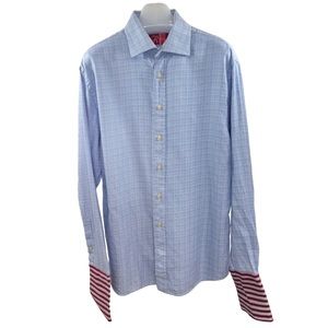 Rufus Made in USA French Cuff Mens Dress Shirt Large